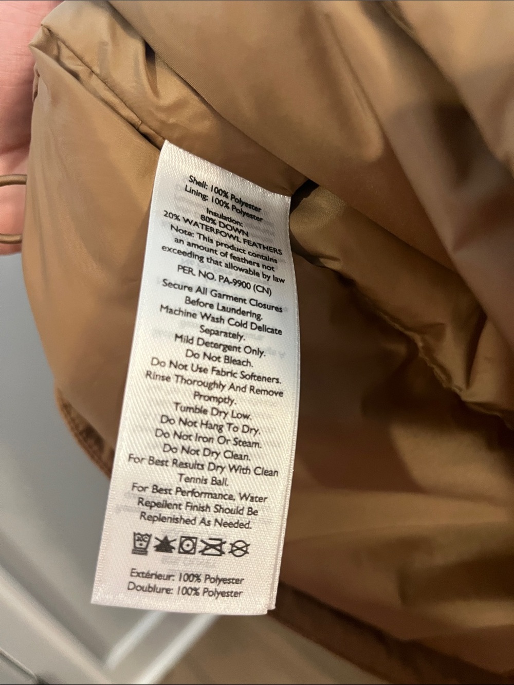 Eddie Bauer Ketchum Short 650 Down Hooded Vest camel tan NEW NWT XXL - Picture 6 of 6